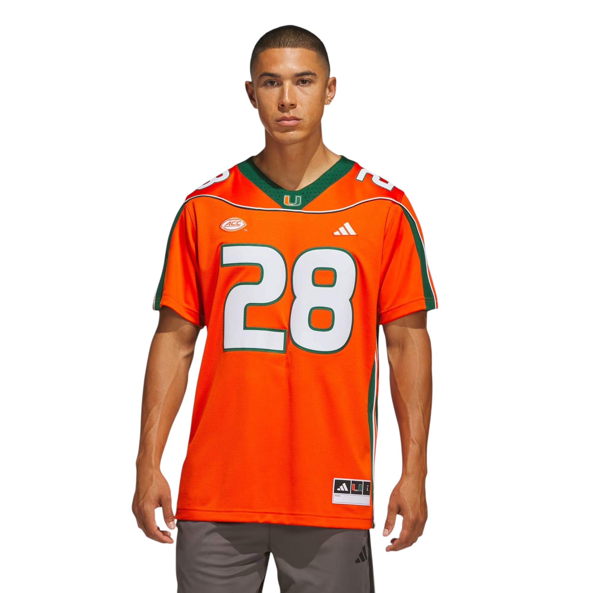 Miami Hurricanes Clinton Portis Orange 2001 National Championship NCAA Premier Adidas Jersey