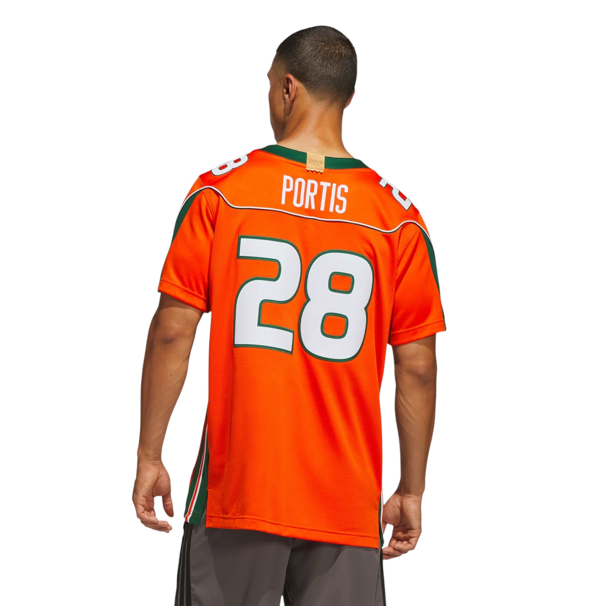 Miami Hurricanes Clinton Portis Orange 2001 National Championship NCAA Premier Adidas Jersey