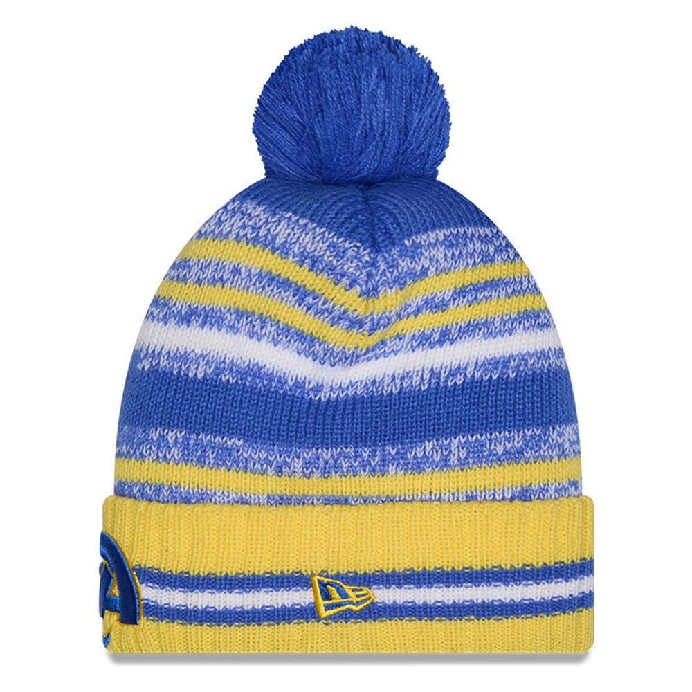 Los Angeles Rams Royal Blue Cheer New Era Pom Knit Hat