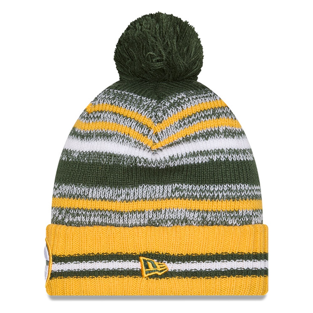 Green Bay Packers Green Cheer New Era Pom Knit Hat