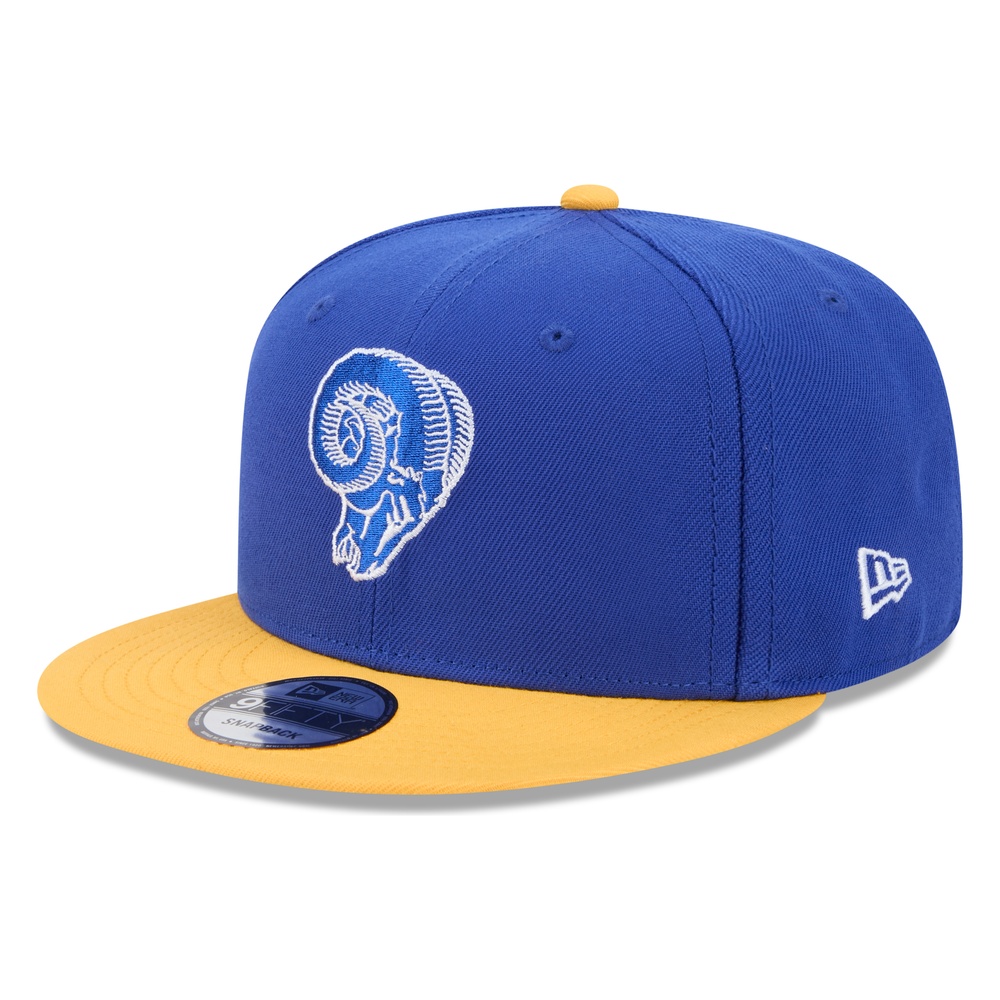 Los Angeles Rams Royal and Yellow Throwback Logo New Era 9FIFTY Snapback Hat