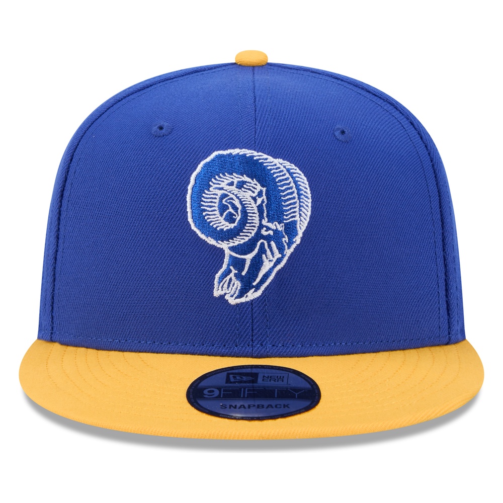 Los Angeles Rams Royal and Yellow Throwback Logo New Era 9FIFTY Snapback Hat