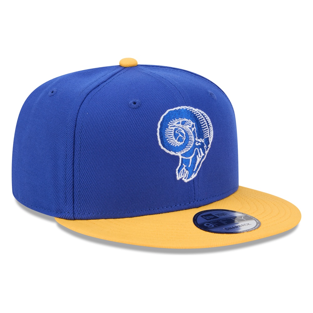 Los Angeles Rams Royal and Yellow Throwback Logo New Era 9FIFTY Snapback Hat