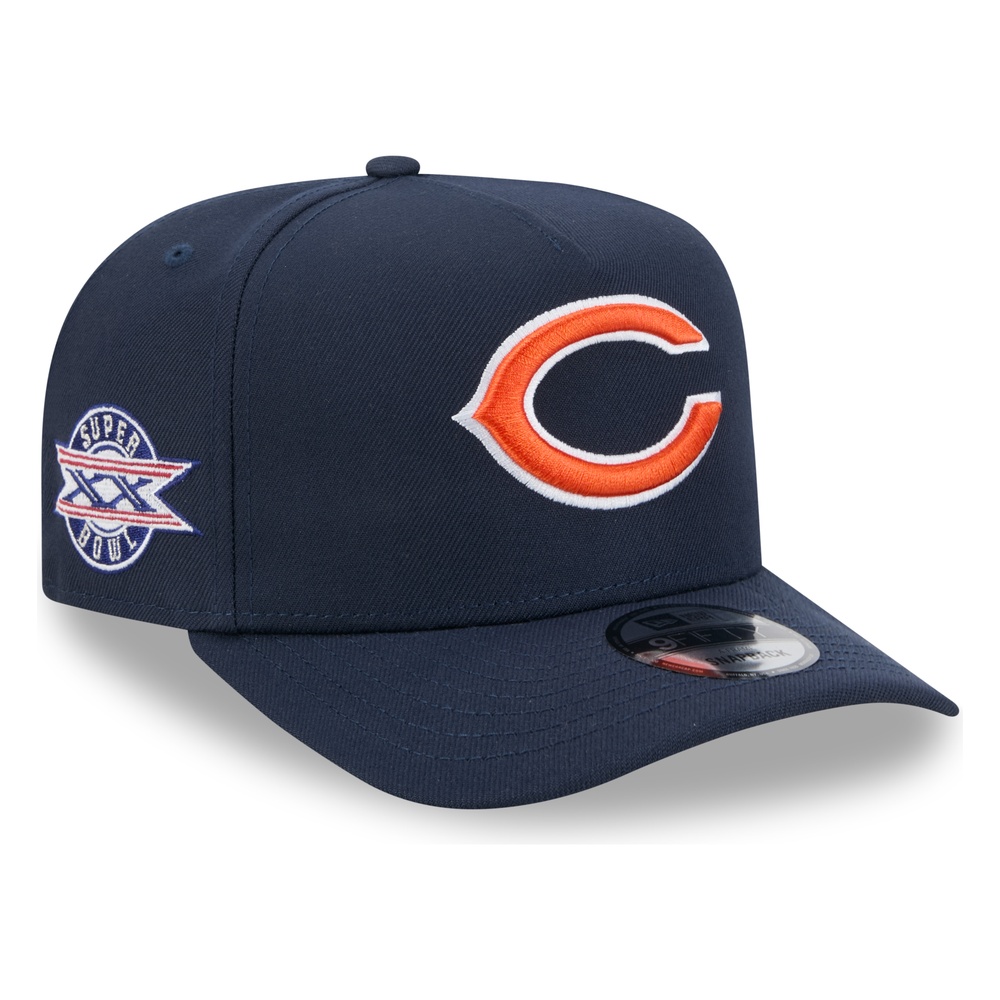 Chicago Bears Navy Super Bowl XX Patch New Era 9FIFTY A-Frame Snapback Hat