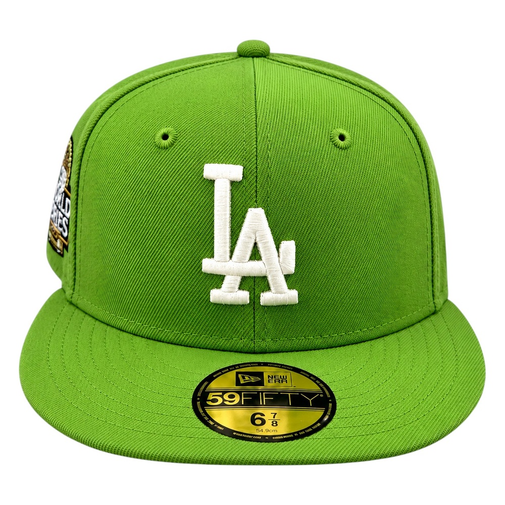 Los Angeles Dodgers Match Green 2024 World Series Patch Brown UV New Era 59FIFTY Fitted Hat