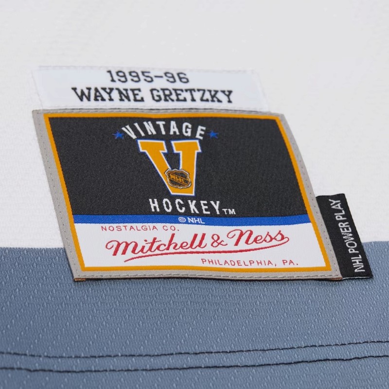 Los Angeles Kings Wayne Gretzky White 1995-96 Power Play NHL Mitchell & Ness Hockey Jersey
