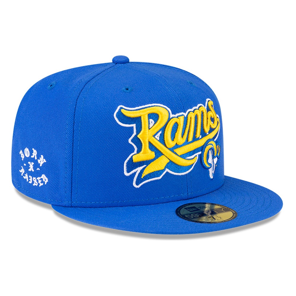 Los Angeles Rams Royal Blue 2026 Born x Raised New Era 59FIFTY Fitted Hat