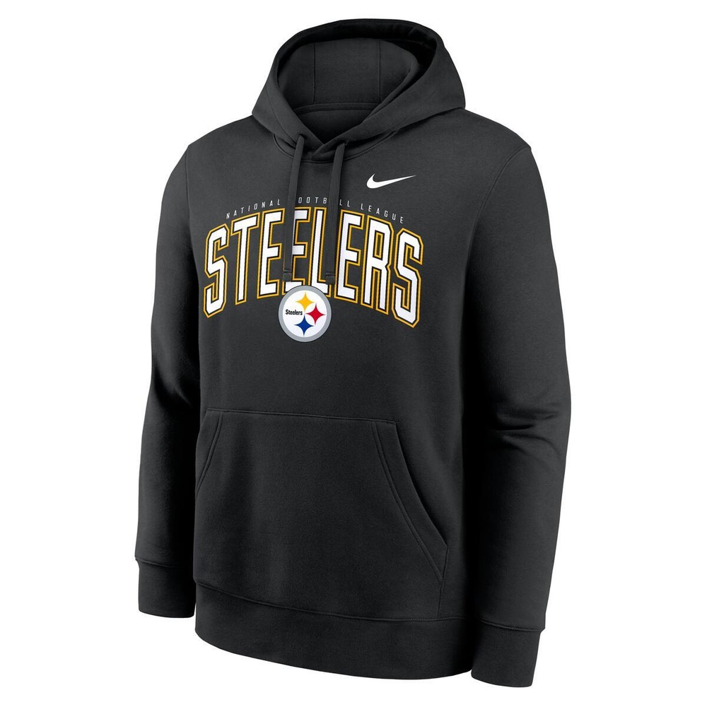 Pittsburgh Steelers Black Expect Victory Nike Club Fleece Pullover Hoodie