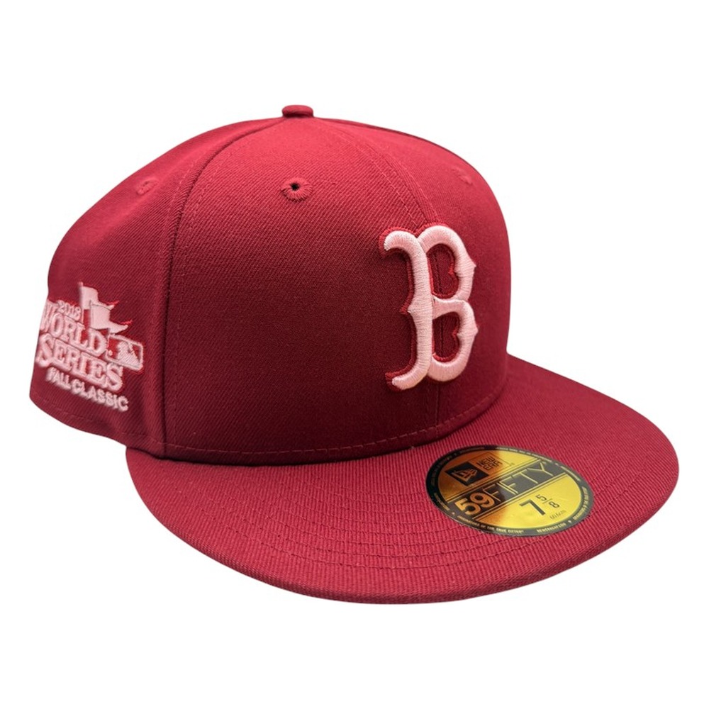 Boston Red Sox Cardinal Gray UV 2018 World Series Side Patch New Era 59FIFTY Fitted Hat