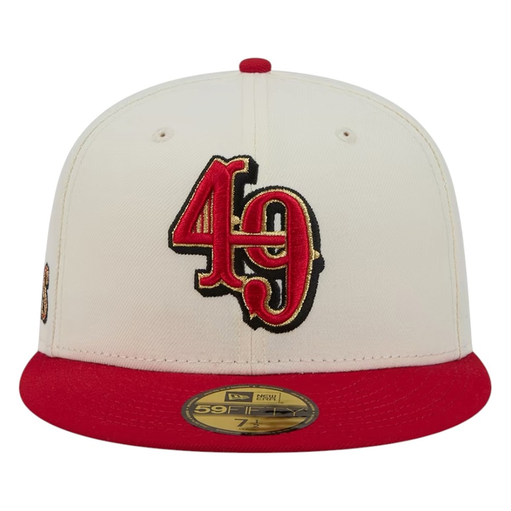 San Francisco 49ers Chrome and Scarlet Red Deceptor New Era 59FIFTY Fitted Hat