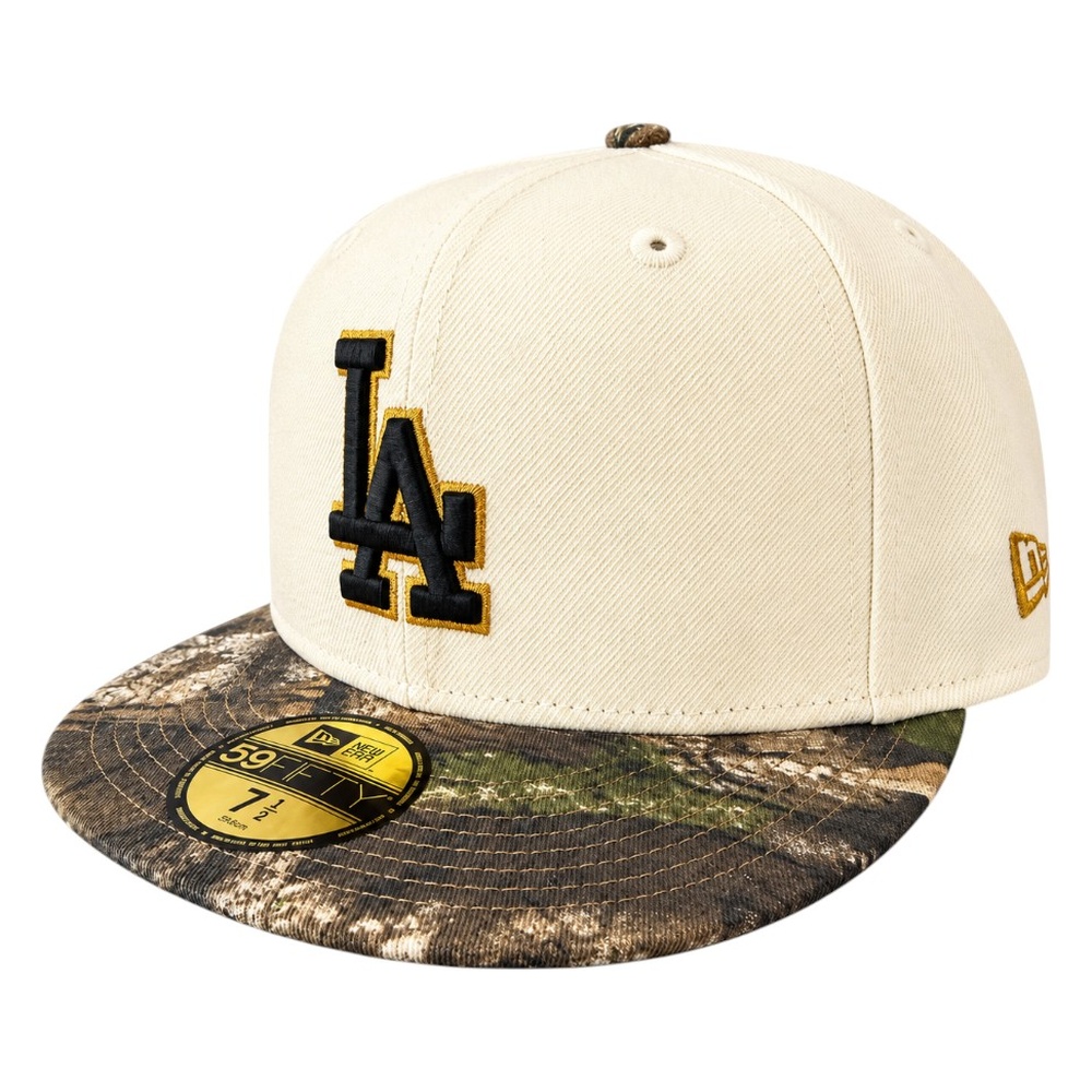 Los Angeles Dodgers Chrome and Realtree Camo 60th Anniversary Patch Grey UV New Era 59FIFTY Fitted Hat