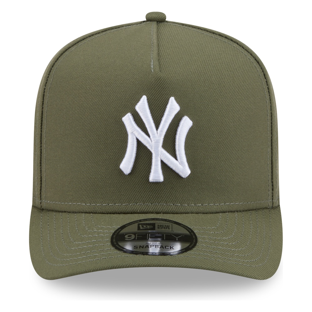 New York Yankees Olive Green 2009 World Series Patch New Era 9FIFTY A-Frame Snapback Hat