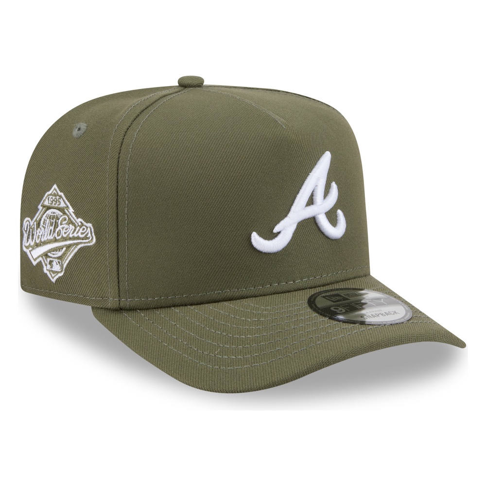 Atlanta Braves Olive Green 1995 World Series Patch New Era 9FIFTY A-Frame Snapback Hat