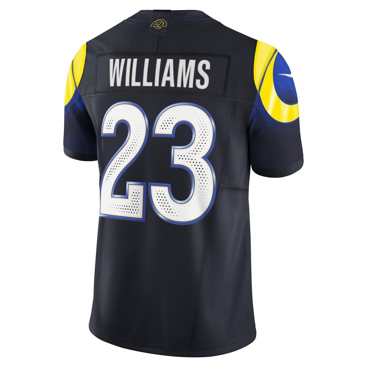Los Angeles Rams Kyren Williams Rivalries Collection Black Nike Vapor F.U.S.E Stitched Limited Jersey