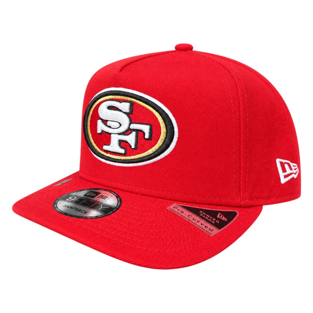 San Francisco 49ers Red Side Script New Era 9FIFTY A-Frame Snapback Hat