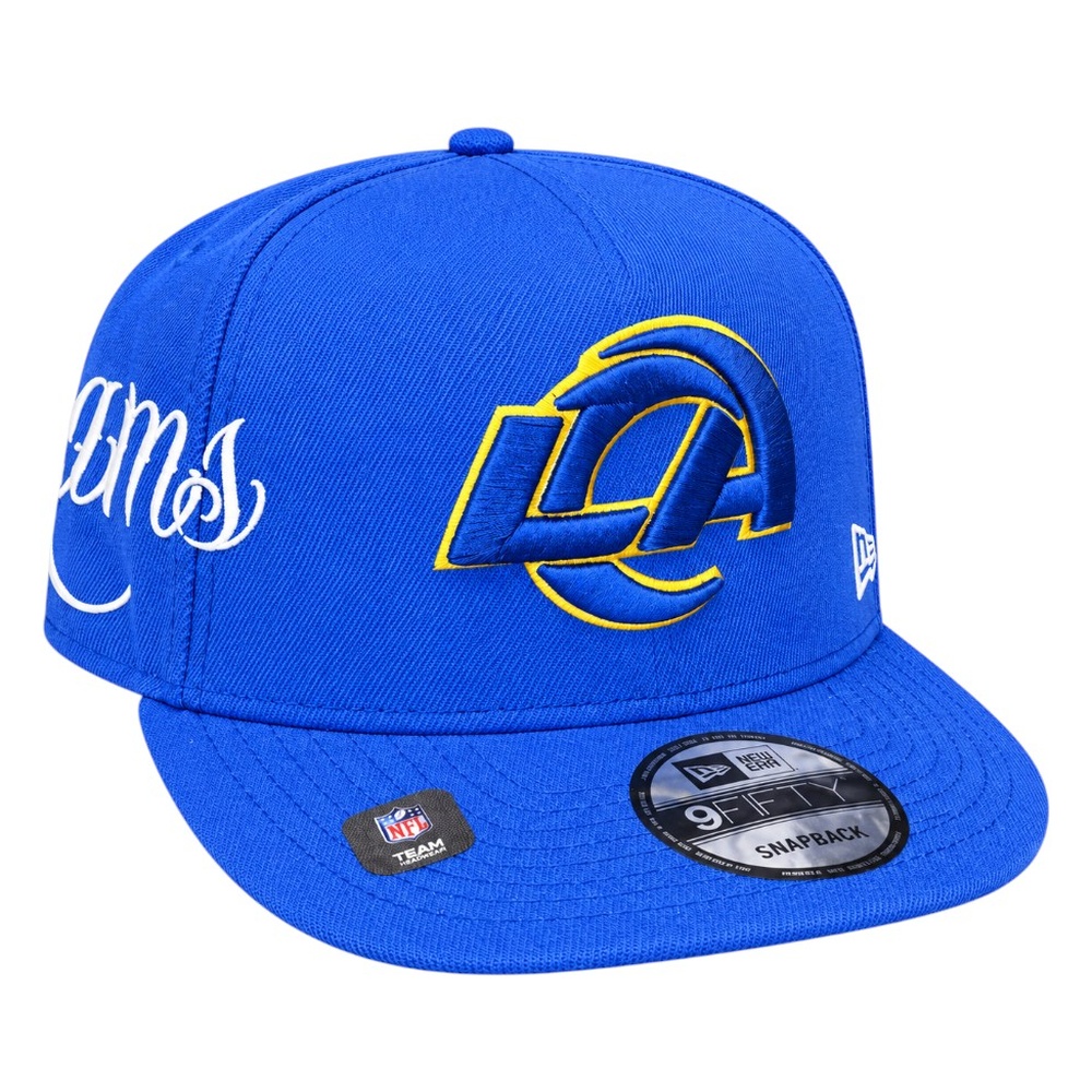 Los Angeles Rams Blue Side Script New Era 9FIFTY A-Frame Snapback Hat