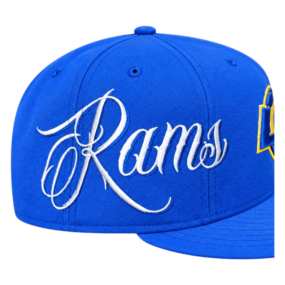 Los Angeles Rams Blue Side Script New Era 9FIFTY A-Frame Snapback Hat