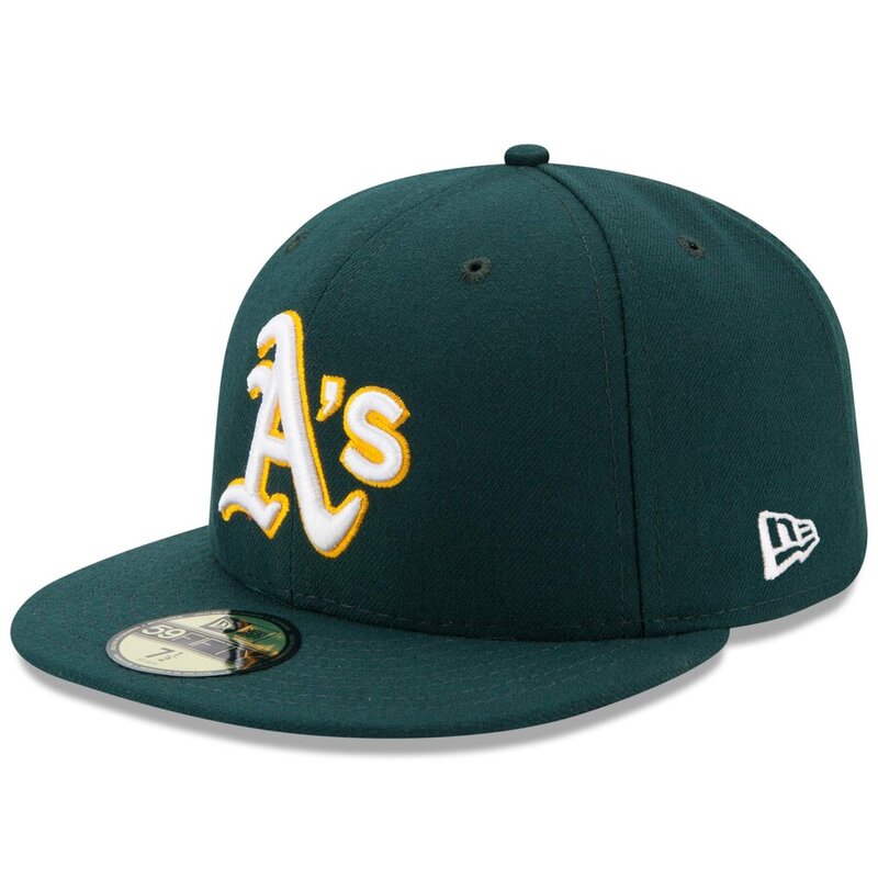 Oakland Athletics New Era Road Authentic Collection Green On Field