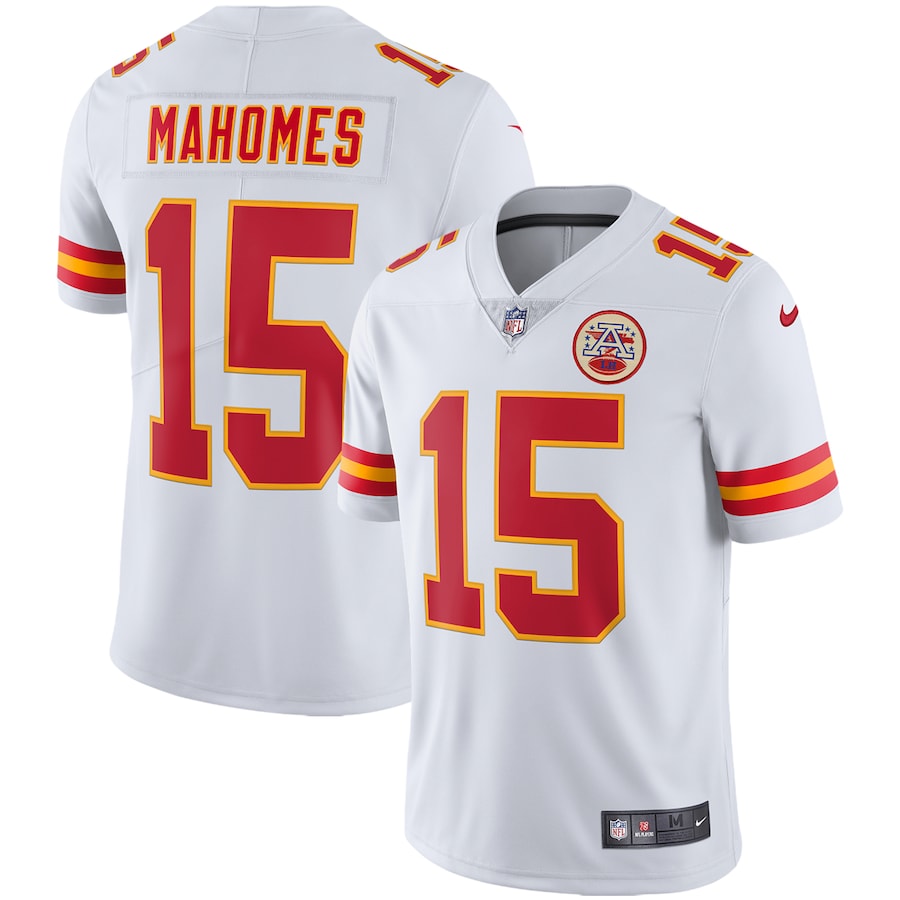 Kansas City Chiefs Patrick Mahomes Nike NFL Vapor F.U.S.E Limited White Jersey
