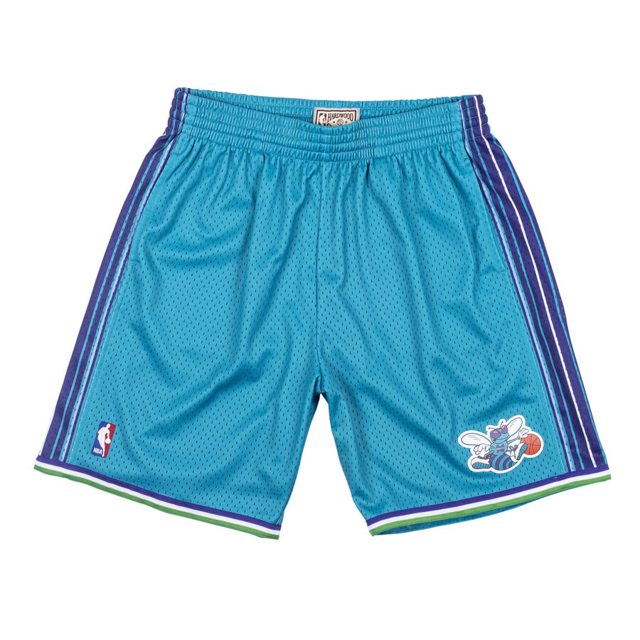Charlotte Hornets Mitchell & Ness 1999-00 Hardwood Classics Team Teal Swingman Shorts