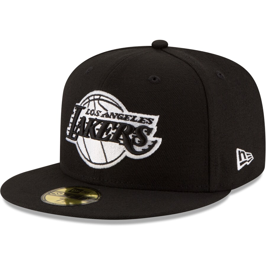 Los Angeles Lakers New Era 59FIFTY Fitted Black White Hat