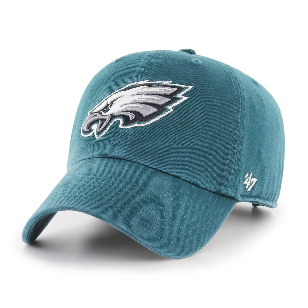 Philadelphia Eagles 47 Clean Up Adjustable Midnight Green Hat