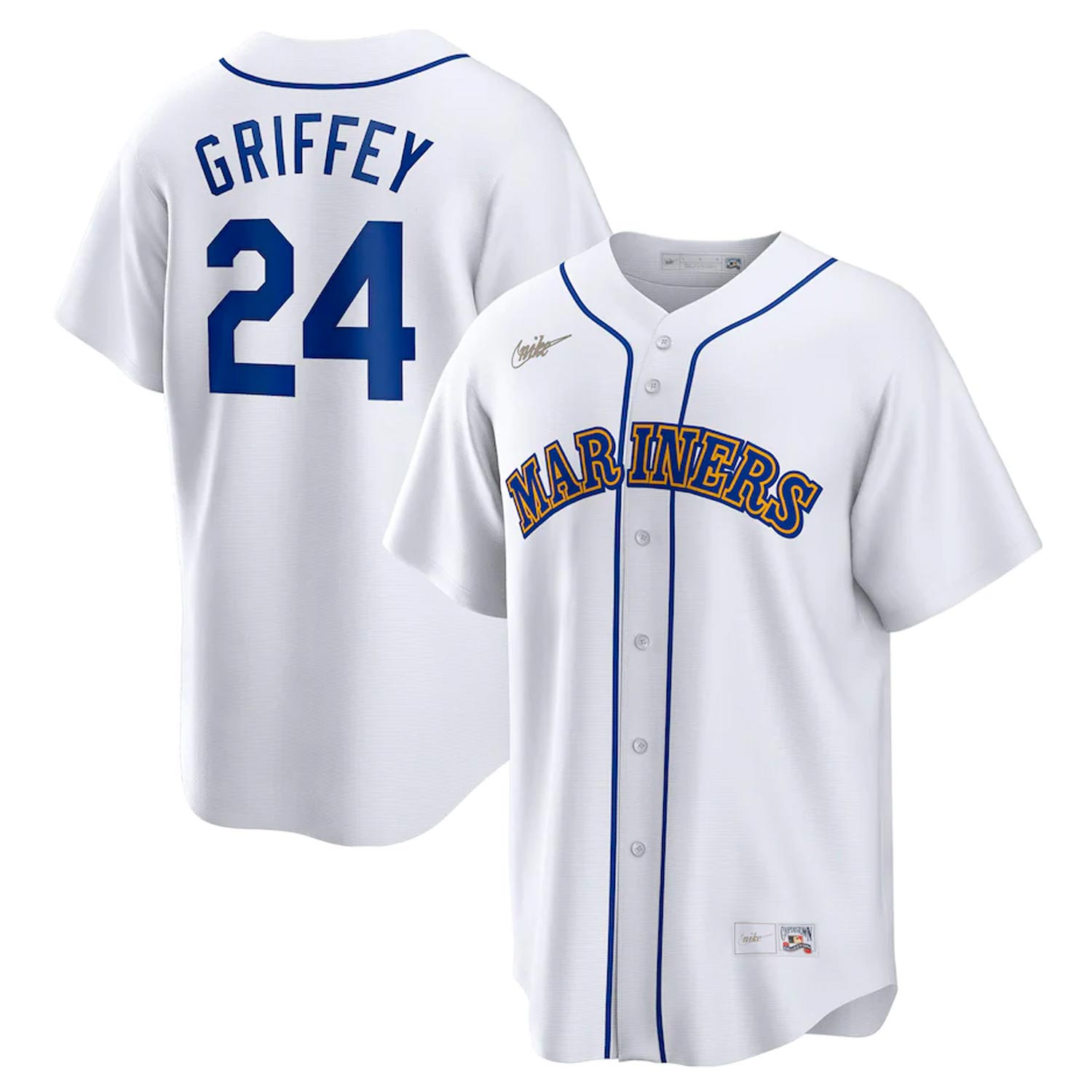 Seattle Mariners Ken Griffey Jr. WHITE Cooperstown Collection Nike Jersey