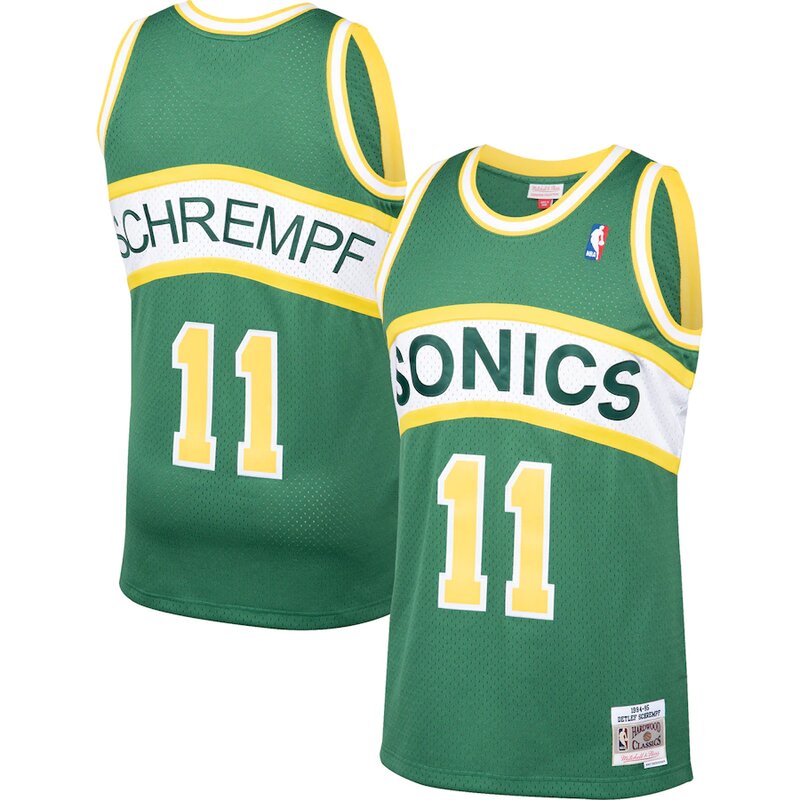 Seattle Supersonics Detlef Schrempf Mitchell & Ness 1994-95 Hardwood Classics Swingman Player Green Jersey