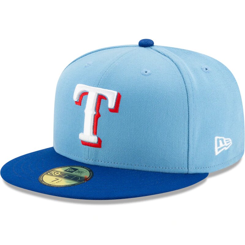 Texas Rangers New Era 2020 Alternate 2 Authentic Collection Light Blue On-Field 59FIFTY Fitted Hat