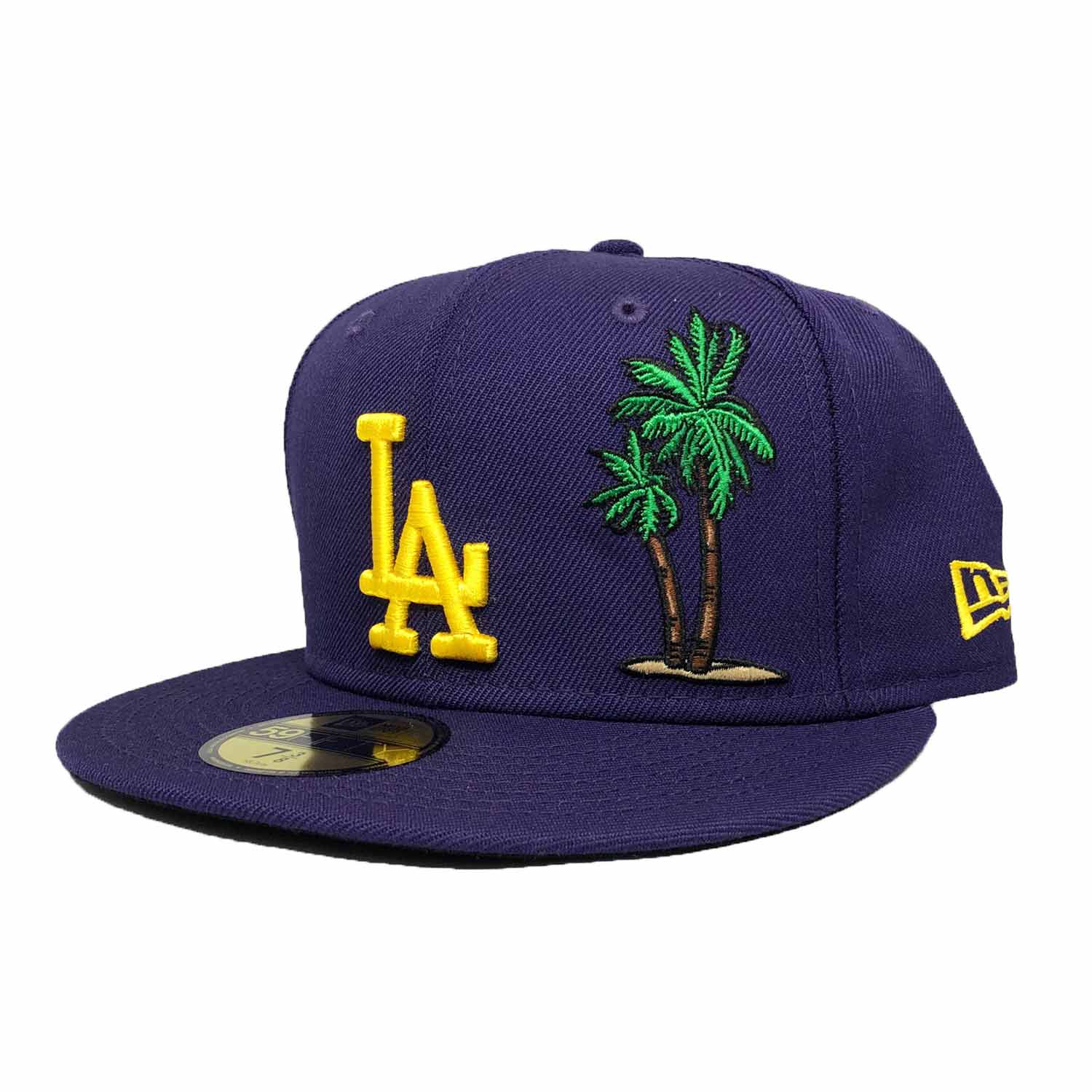 Los Angeles Dodgers Purple Team Describe Palm Trees Custom New Era