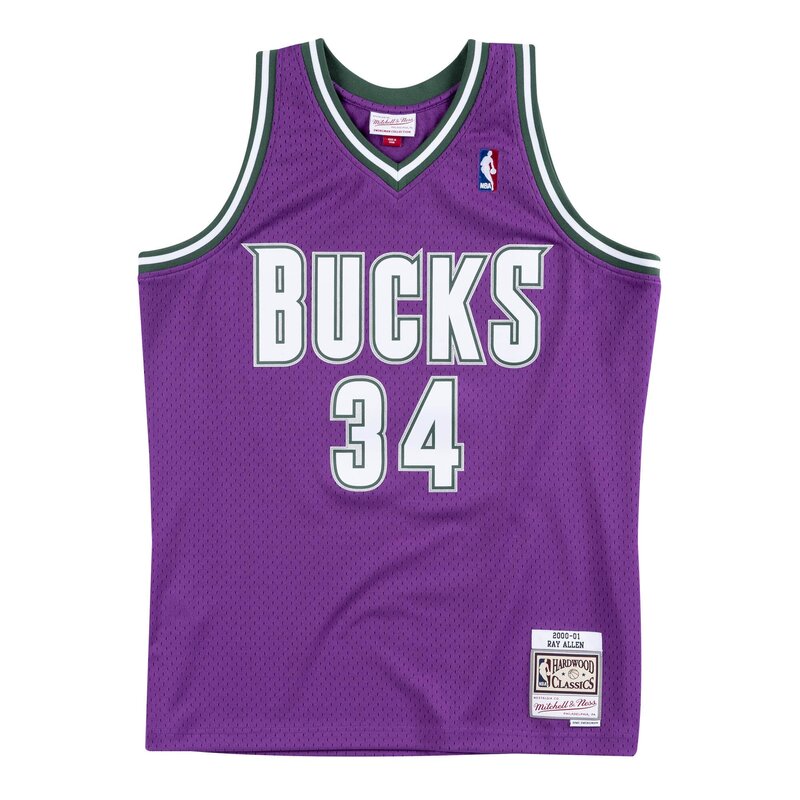Milwaukee Bucks Ray Allen Mitchell & Ness 2000-01 Hardwood