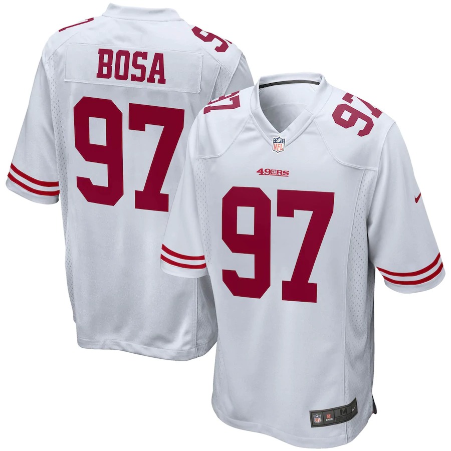 San Francisco 49ers Nick Bosa White Game Jersey | Pro Image Sports