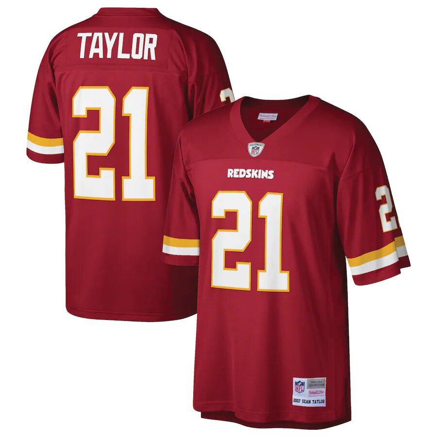 Washington Football Team Sean Taylor 2007 Mitchell & Ness Burgundy
