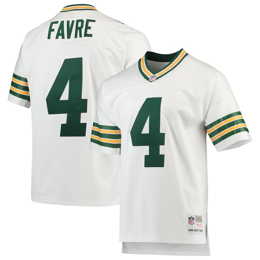 Green Bay Packers Brett Favre Mitchell & Ness White Legacy Jersey