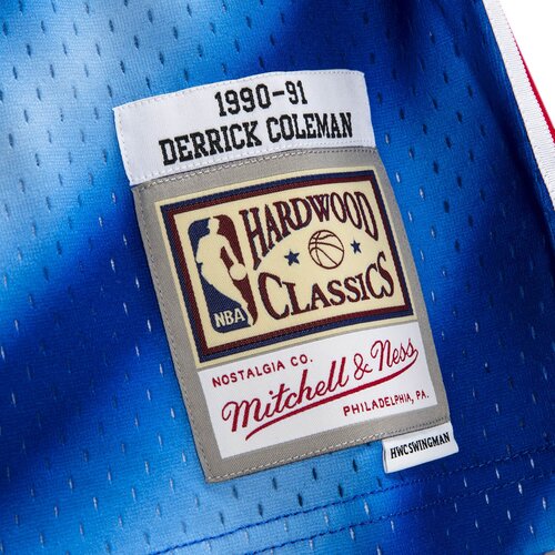 New Jersey Nets Derrick Coleman Mitchell & Ness 1990-91 Hardwood Classics Swingman Royal Blue