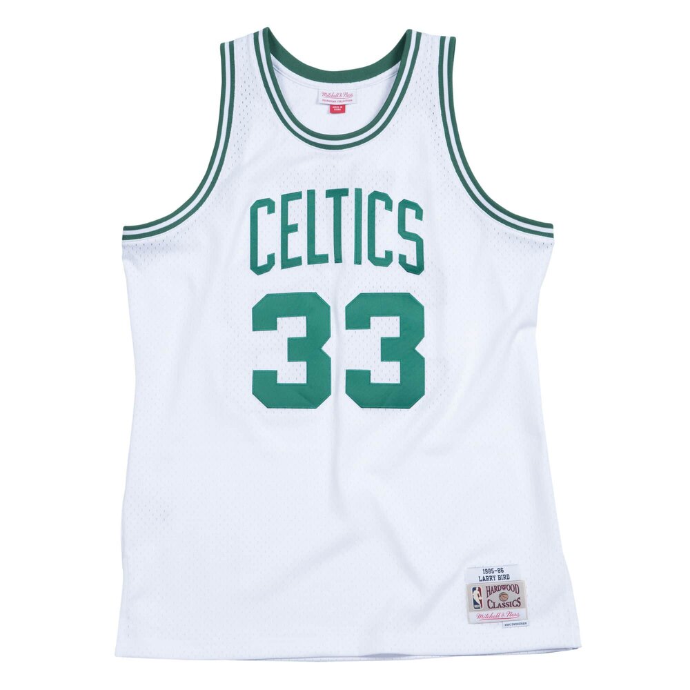 Boston Celtics Larry Bird Mitchell & Ness 1985-86 Hardwood Classics Swingman White Jersey
