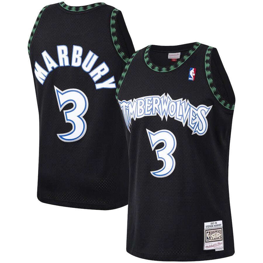 Minnesota Timberwolves Stephon Marbury Mitchell & Ness 1997-98 Minnesota Timberwolves Stephon Marbury Mitchell & Ness 1997-98