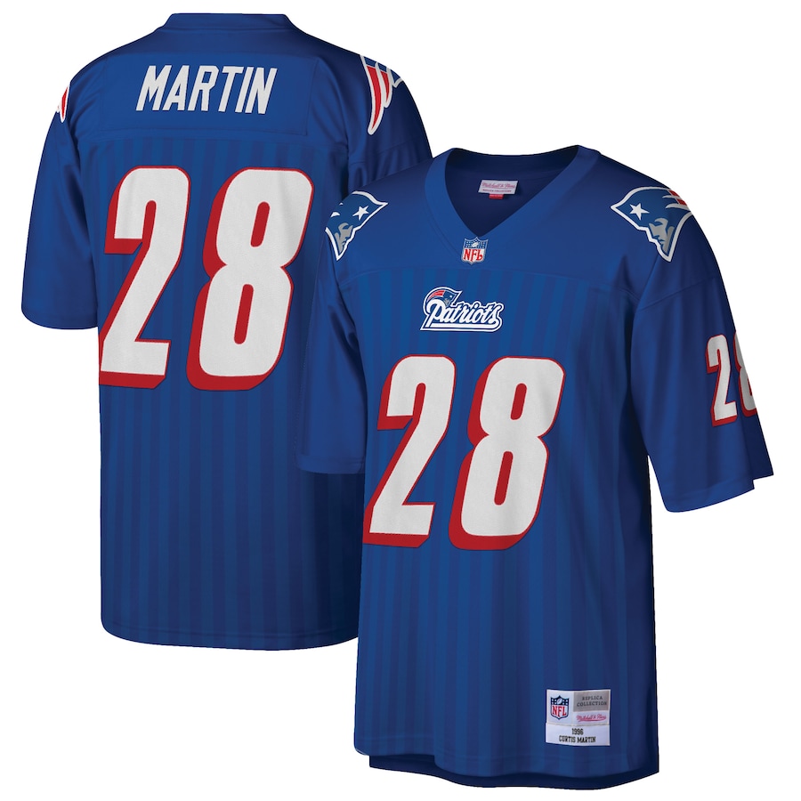 New England Patriots Curtis Martin Royal 1996 Retired Legacy Replica Jersey
