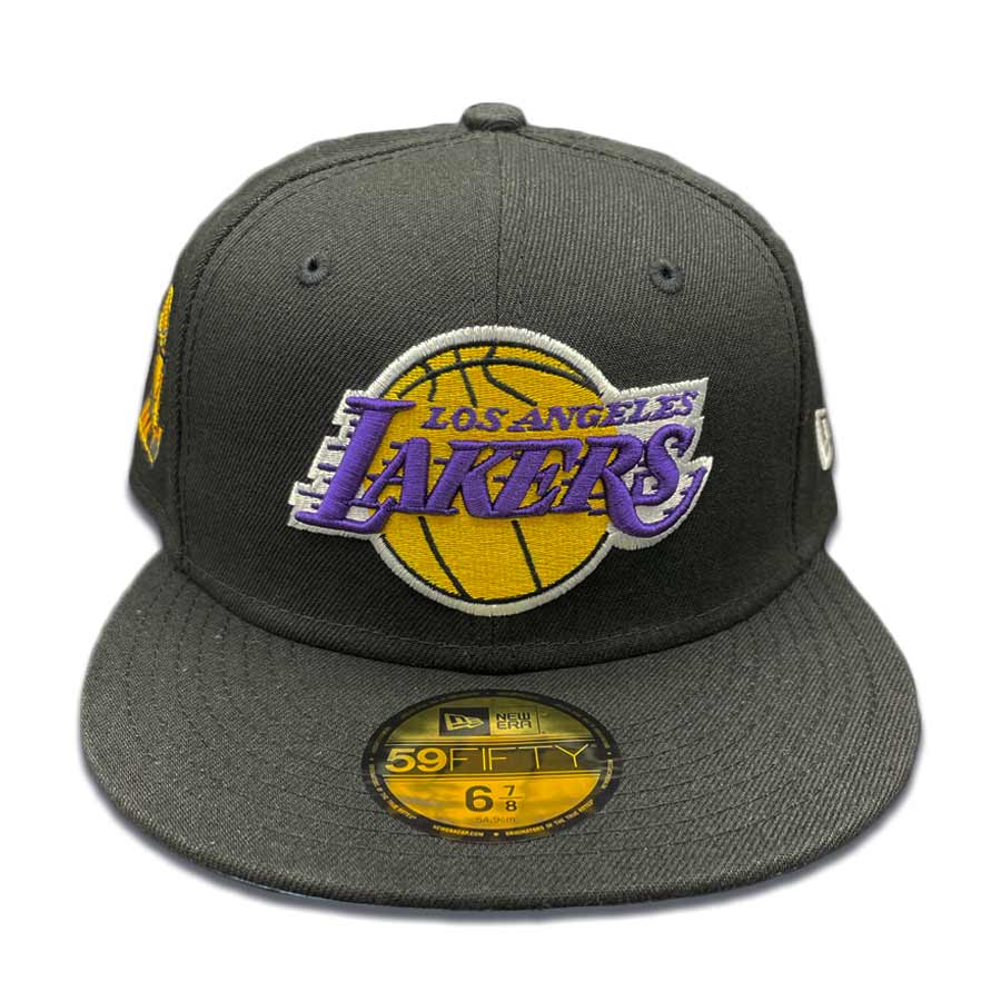 Los Angeles Lakers Black Trophy Side Patch Icy Blue UV 59FIFTY