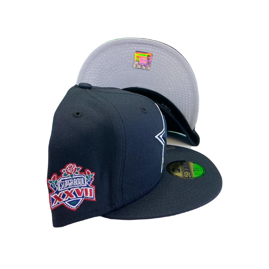 Dallas Cowboys Black Superbowl Side Patch Gray UV 59FIFTY Fitted Hat