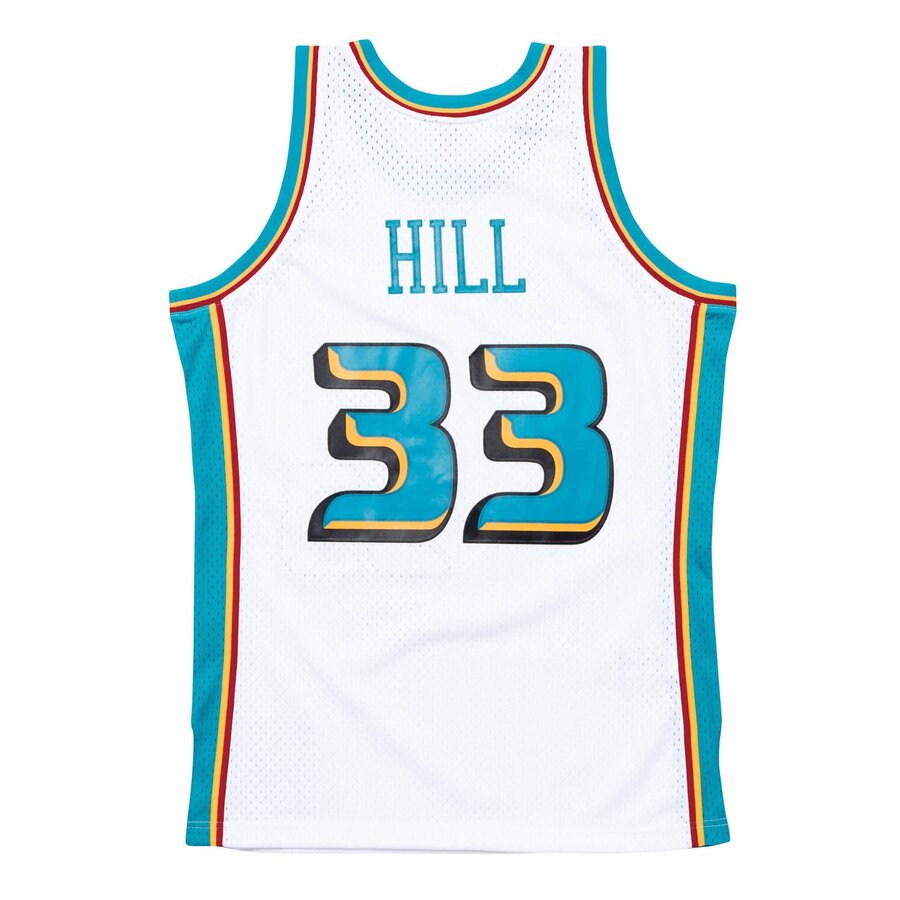Detroit Pistons Grant Hill Mitchell & Ness 1998-99 Hardwood Classics White Swingman Jersey