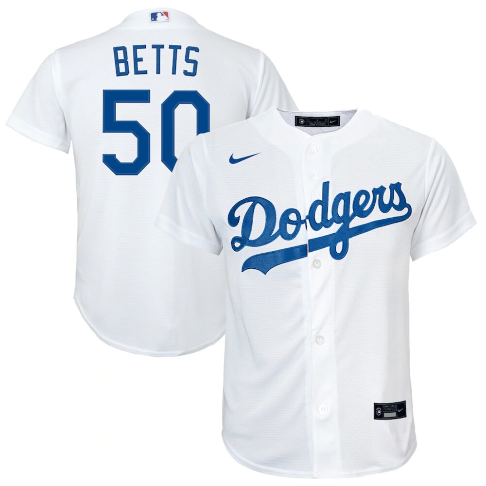 Youth Los Angeles Dodgers Mookie Betts Nike Home White Replica