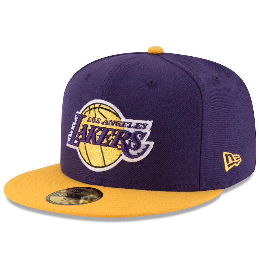 Los Angeles Lakers New Era Purple Gold 2Tone 59FIFTY Fitted Hat