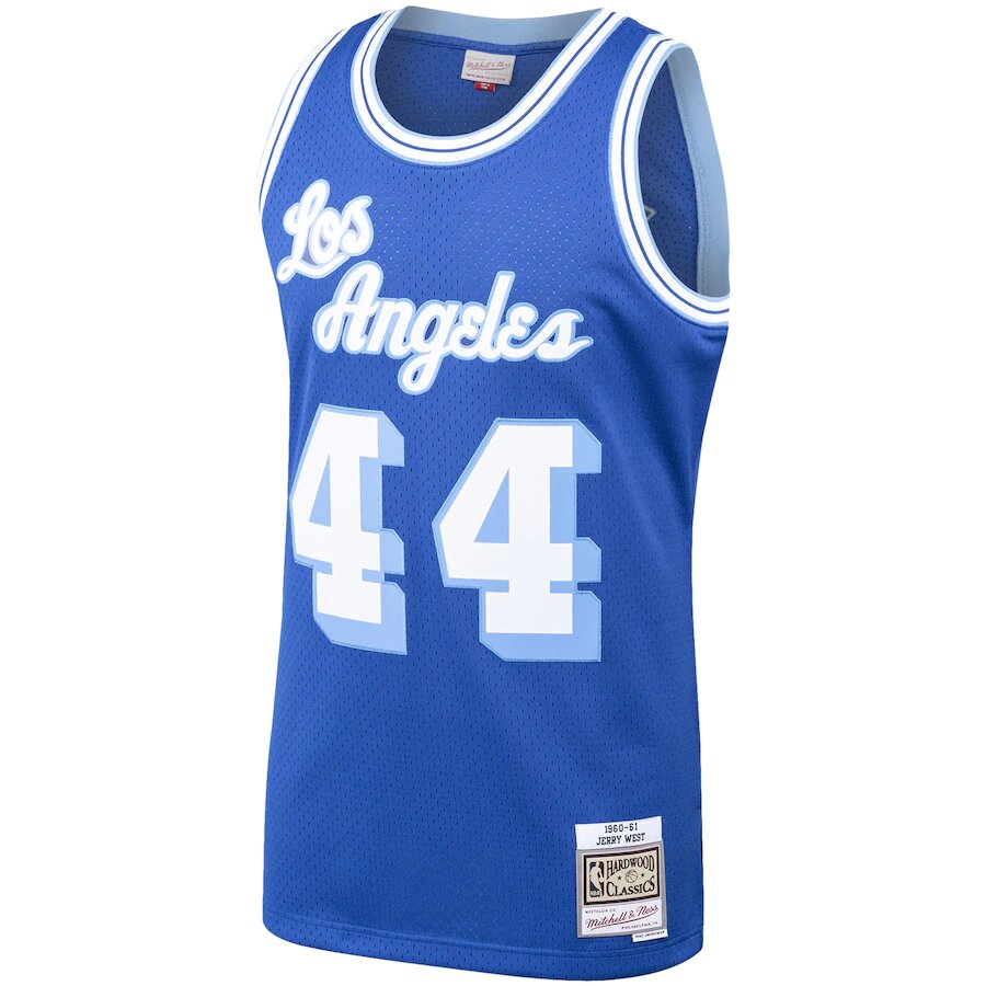 Los Angeles Lakers Jerry West Mitchell & Ness 1960-61 Hardwood Classics Royal Blue Swingman Jersey