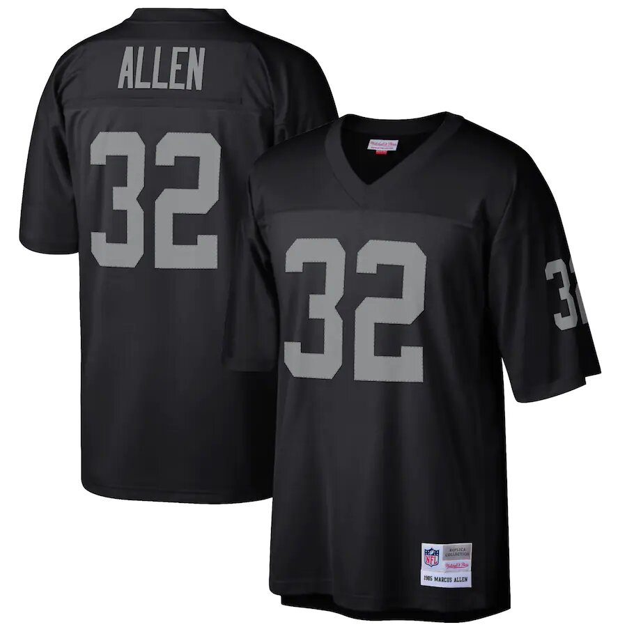 Las Vegas Raiders Marcus Allen Mitchell & Ness Black Retired