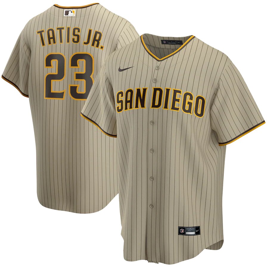 Padres Tatis JR ユニフォーム White Nike San Diego Padres Tatis Jr #23 Home Jersey - JD