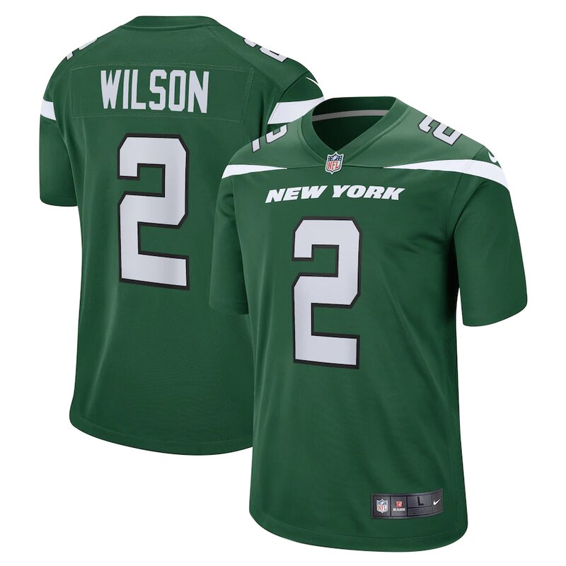 New York Jets Zach Wilson Nike Gotham Green 2021 NFL Draft First Round Pick Game Jersey