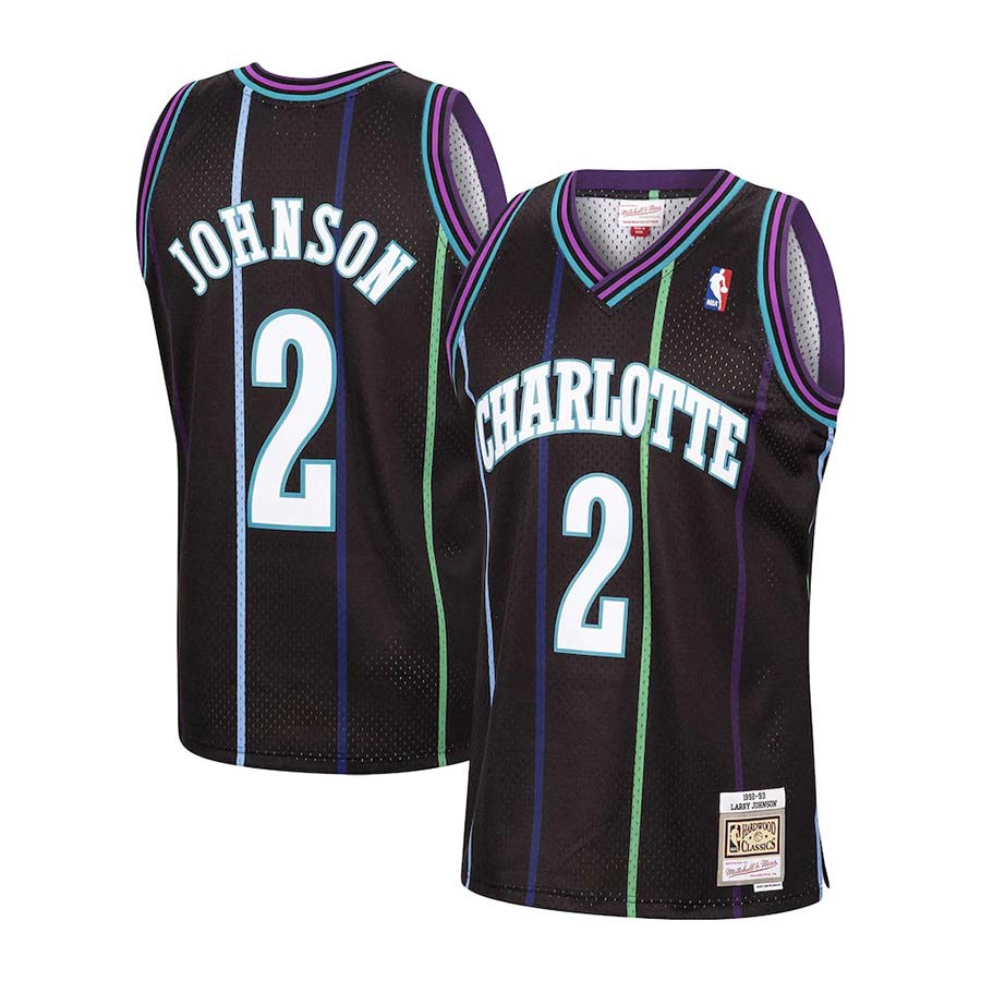 Charlotte Hornets Larry Johnson Mitchell & Ness 1992-93 Hardwood