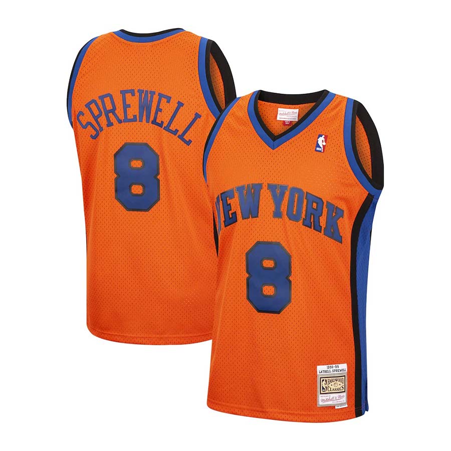 New York Knicks Latrell Sprewell Mitchell & Ness 1998-99 Hardwood