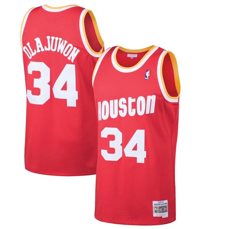 Houston Rockets Hakeem Olajuwon Mitchell & Ness 1993-94 Hardwood